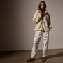 Thermal Zip Up in Natural | James Perse Los Angeles