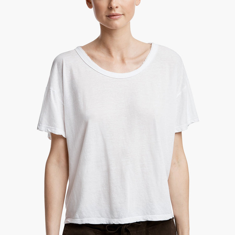 Boxy Tee in White | James Perse Los Angeles