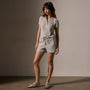 Cotton Linen Waffle Henley in Salt | James Perse Los Angeles