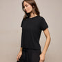 Cotton Cashmere Tee in Black | James Perse Los Angeles