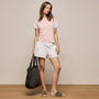 Cotton Cashmere Tee in Rose Quartz | James Perse Los Angeles