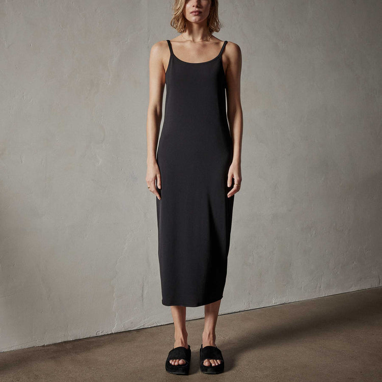 Matte Jersey Tank Dress in Black | James Perse Los Angeles