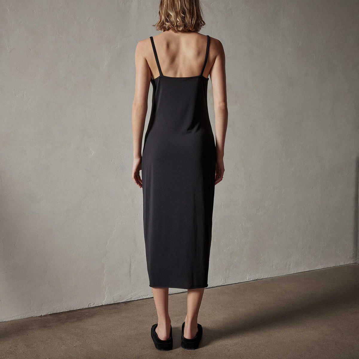 Matte Jersey Tank Dress in Black | James Perse Los Angeles