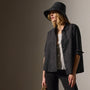 Stretch Poplin Shirt in Black | James Perse Los Angeles