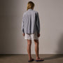 Stretch Poplin Button Up in Grey Sky | James Perse Los Angeles