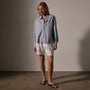 Stretch Poplin Button Up in Grey Sky | James Perse Los Angeles