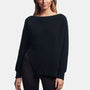 Cotton Linen Boat Neck Sweater In Blue Grey | James Perse Los Angeles