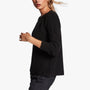 Cotton Linen Boat Neck Sweater In Black | James Perse Los Angeles