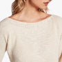 Cotton Linen Boat Neck Sweater In Ivory | James Perse Los Angeles