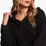 Cotton Linen Hoodie In Black | James Perse Los Angeles