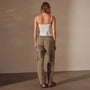 Seersucker Cargo Pant in Cashew Pigment | James Perse Los Angeles