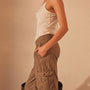 Seersucker Cargo Pant in Cashew Pigment | James Perse Los Angeles