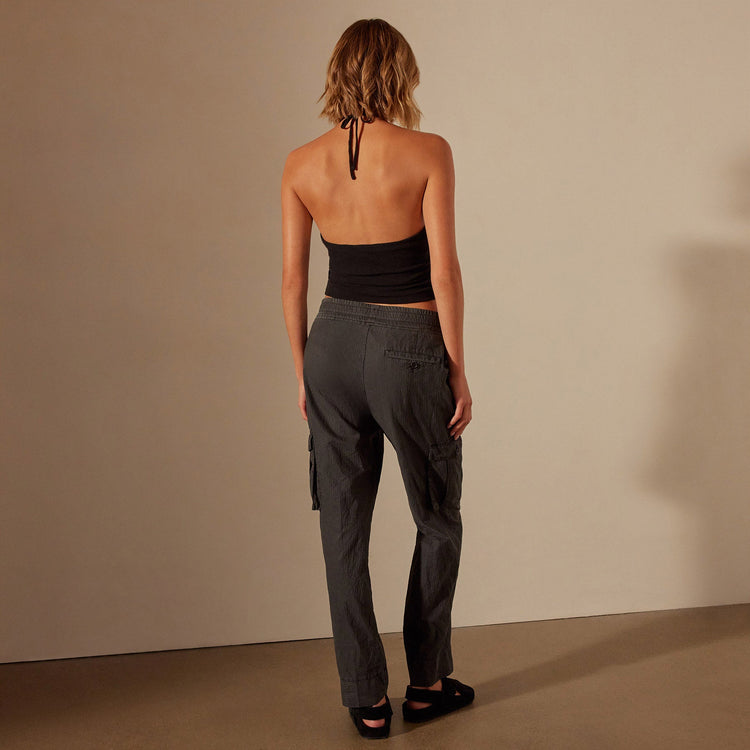 Seersucker Cargo Pant in Magma Pigment | James Perse Los Angeles