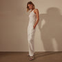 Seersucker Cargo Pant in White | James Perse Los Angeles