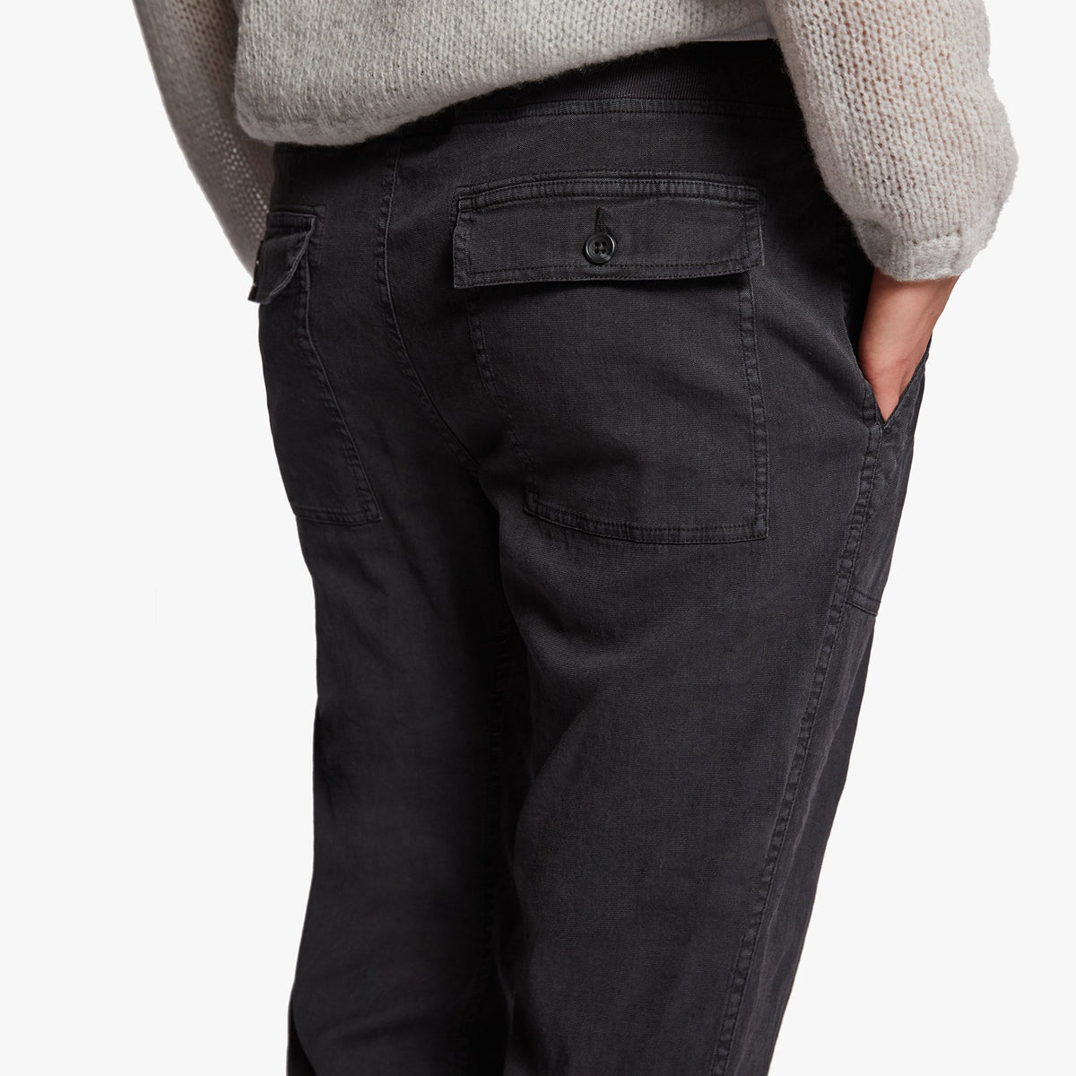 Mixed Media Pant in Carbon Pigment | James Perse Los Angeles