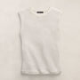 Cotton Cashmere Rib Tank in Off White | James Perse Los Angeles