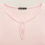 Cotton Cashmere Rib Keyhole Top in Rose Quartz | James Perse Los Angeles
