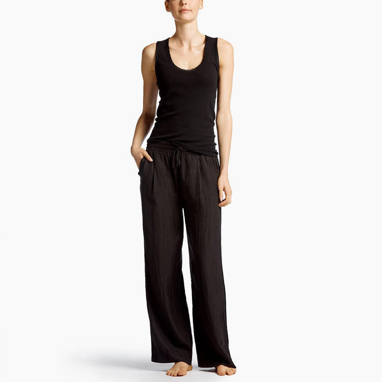 Cotton Silk Pajama Pant In Black | James Perse Los Angeles