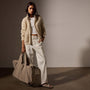 Cashmere Silk Zip Cardigan in Biscotti | James Perse Los Angeles