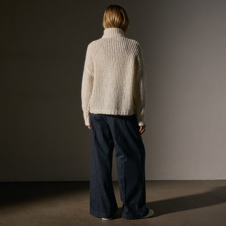 Cloud Knit Cardigan  in Snow | James Perse Los Angeles