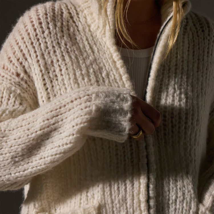 Cloud Knit Cardigan  in Snow | James Perse Los Angeles