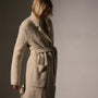 Cashmere Double Breasted Coat in Biscotti | James Perse Los Angeles