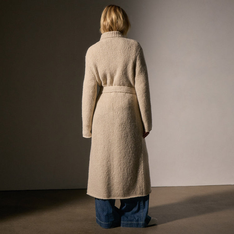 Cashmere Double Breasted Coat in Biscotti | James Perse Los Angeles