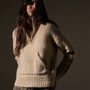Low Gauge Cashmere Half Zip  in Biscotti | James Perse Los Angeles