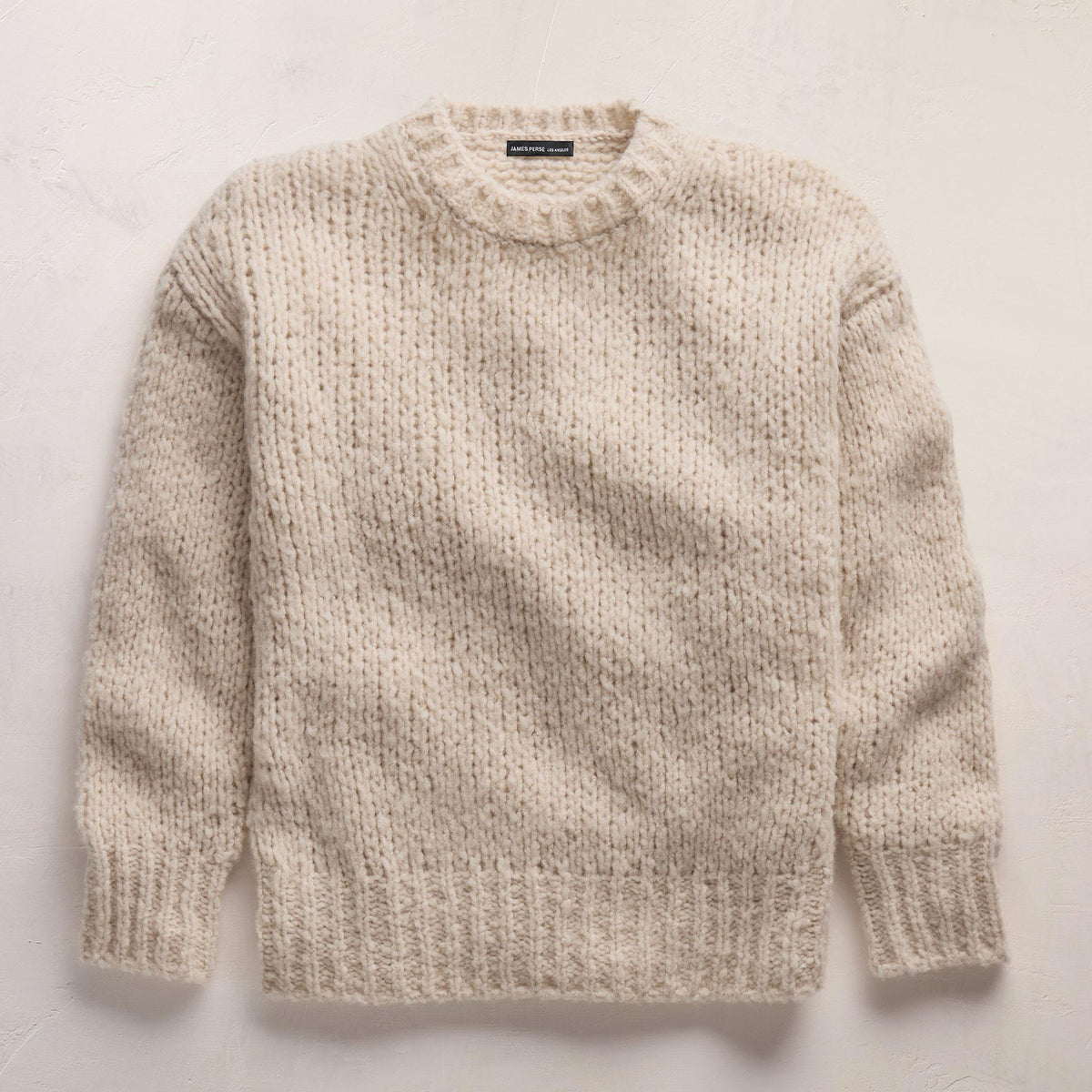 Cashmere Silk Crew Neck in Biscotti | James Perse Los Angeles FLAT
