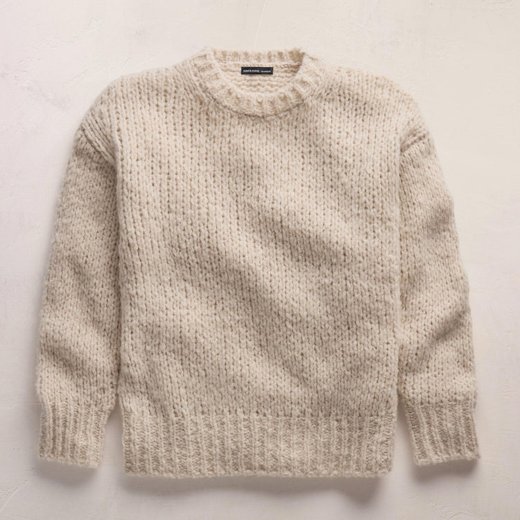 Cashmere Silk Crew Neck in Biscotti | James Perse Los Angeles FLAT