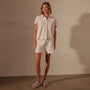 Cotton Terry Placket Short Sleeve in Zephyr | James Perse Los Angeles