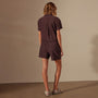 Cotton Terry Sweat Short in Mahogany | James Perse Los Angeles