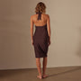 Cotton Terry Halter Dress in Mahogany | James Perse Los Angeles