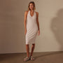 Cotton Terry Halter Dress in Zephyr | James Perse Los Angeles