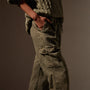 Cotton Twill Pleated Cargo in Trooper Pigment | James Perse Los Angeles