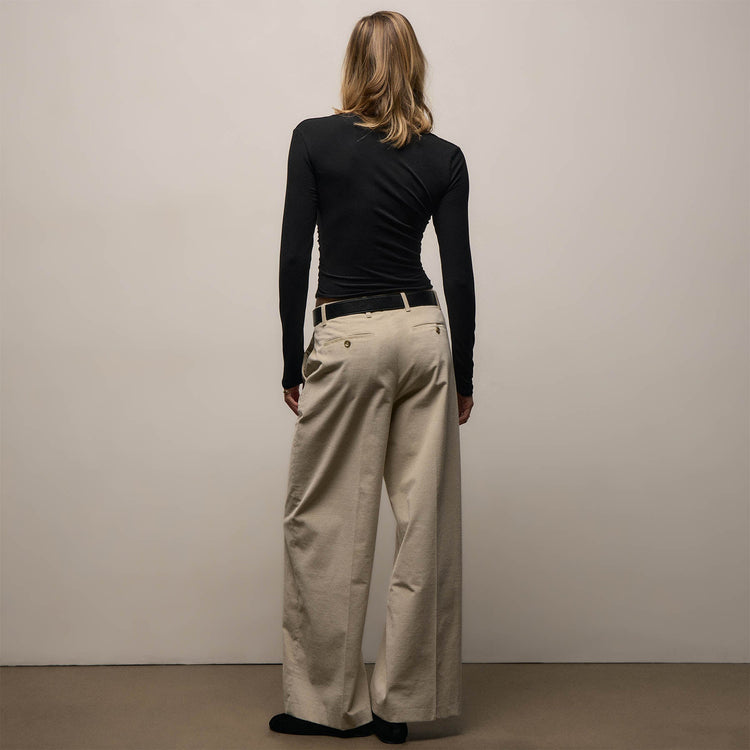 Cotton Cashmere Corduroy Pants in Latte | James Perse Los Angeles