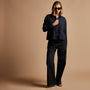 Cropped Boxy Denim Shirt in Blue Black | James Perse Los Angeles