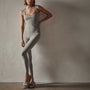 Square Neck Tank in Olympic Grey | James Perse Los Angeles