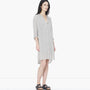 Collarless Shirt Dress in Shadow | James Perse Los Angeles