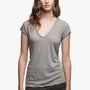 High Gauge Deep V Tee - Heather Grey | James Perse Los Angeles