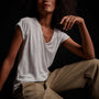 High Gauge Deep V Tee in White | James Perse Los Angeles