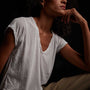High Gauge Deep V Tee in White | James Perse Los Angeles