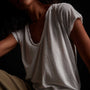 High Gauge Deep V Tee in White | James Perse Los Angeles