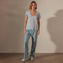 Stretch Jersey Short Sleeve in Open Sky | James Perse Los Angeles