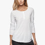 Button Down Henley in White | James Perse Los Angeles