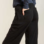 Luxe Lotus Jersey Cropped Pajama Pant in Black | James Perse Los Angeles