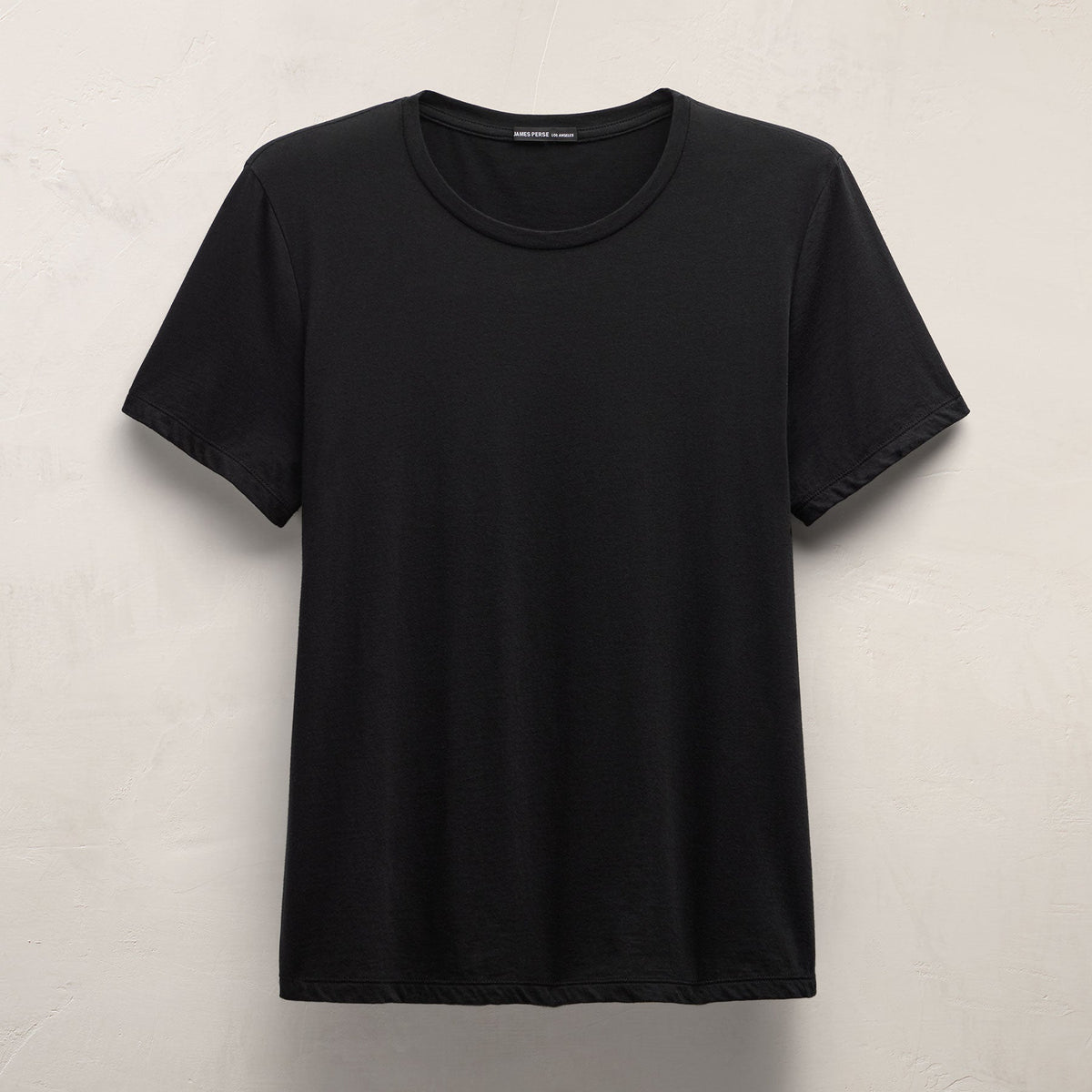 Luxe Lotus Jersey Crew in Black | James Perse Los Angeles
