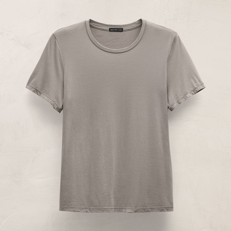 Luxe Lotus Jersey Crew in Fog | James Perse Los Angeles
