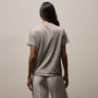 Luxe Lotus Jersey Crew in Fog | James Perse Los Angeles