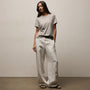 Luxe Lotus Jersey Crew in Fog | James Perse Los Angeles